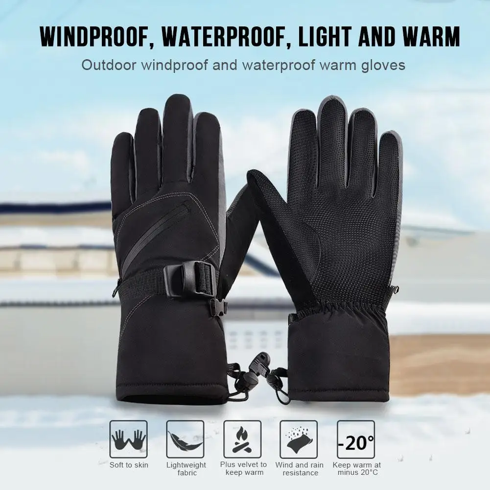 Outdoor Waterproof Windproof Ski Gloves Winter Full Finger Riding Sports Gloves For Men And Women Quick Delivery