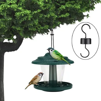 

Feeder with hook Convenient practical Wild Bird Feeder Hanging Garden Yard Outside Decoration Bird Food Distributor green,red