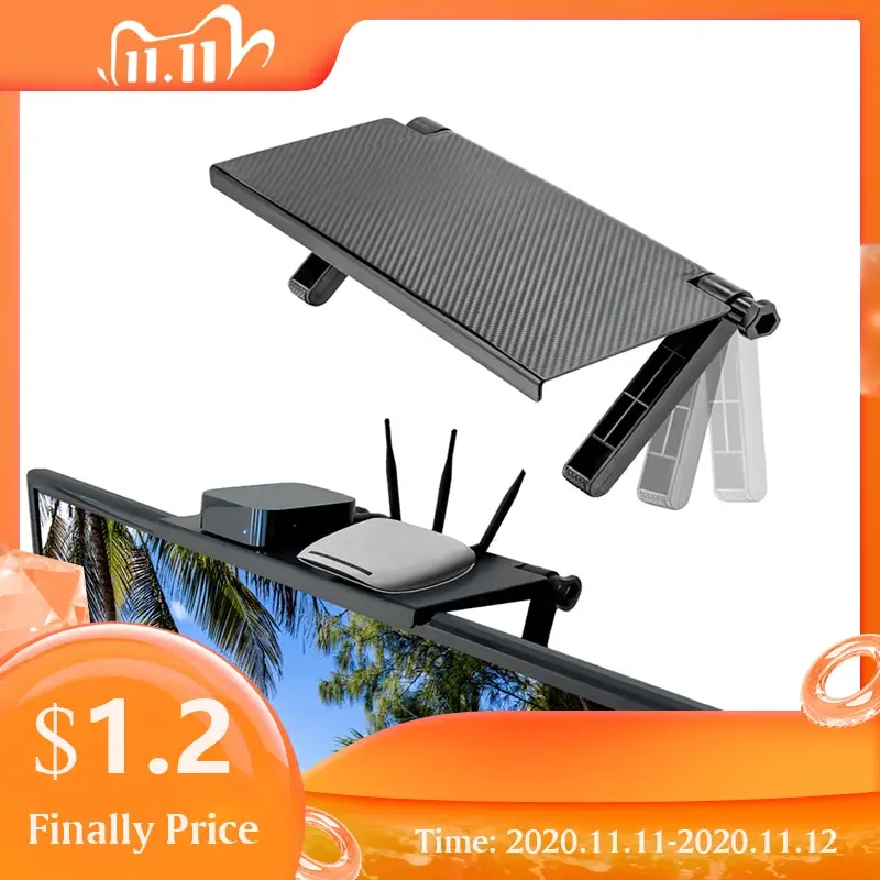 

1/2PCS Adjustable TV Screen Top Storage Shelf Rack Holder Computer Monitor Desktop Stand TV Rack Display Shelf Storage Rack