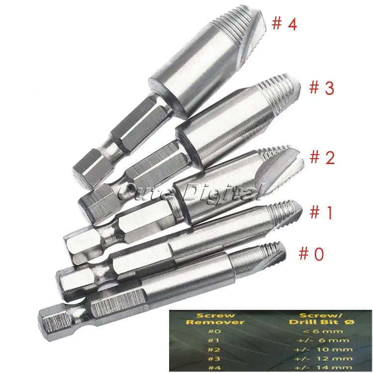 5 шт древесины инструменты винт из быстрорежущей стали экстрактор сверла