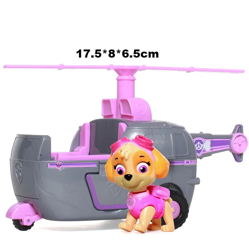 no box Paw Patrol собака Patrulha Canina Аниме Фигурка автомобиля пластиковая фигурка украшения игрушки для детей на день рождения рождественские подарки - Цвет: no box