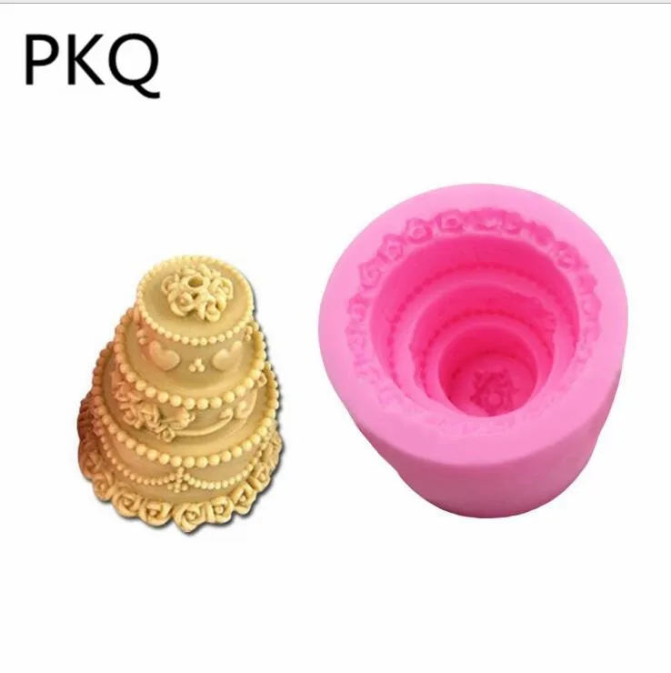 

3D cake handmade soap Silicone Mold DIY Candle Soap Mold Rose Shaped Fondant Sugar Art Tools silicone soap mold,6x6cm