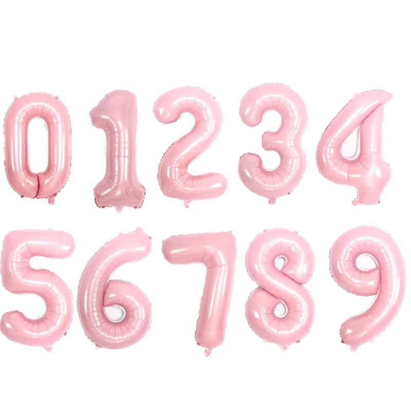 Шар с цифрами 16, 32 дюйма, розовое золото, черное, розовое, серебряное, с буквами, фольгированный шар, для детского душа, для дня рождения, вечеринки, свадьбы, воздушные шары - Цвет: ZGpink number
