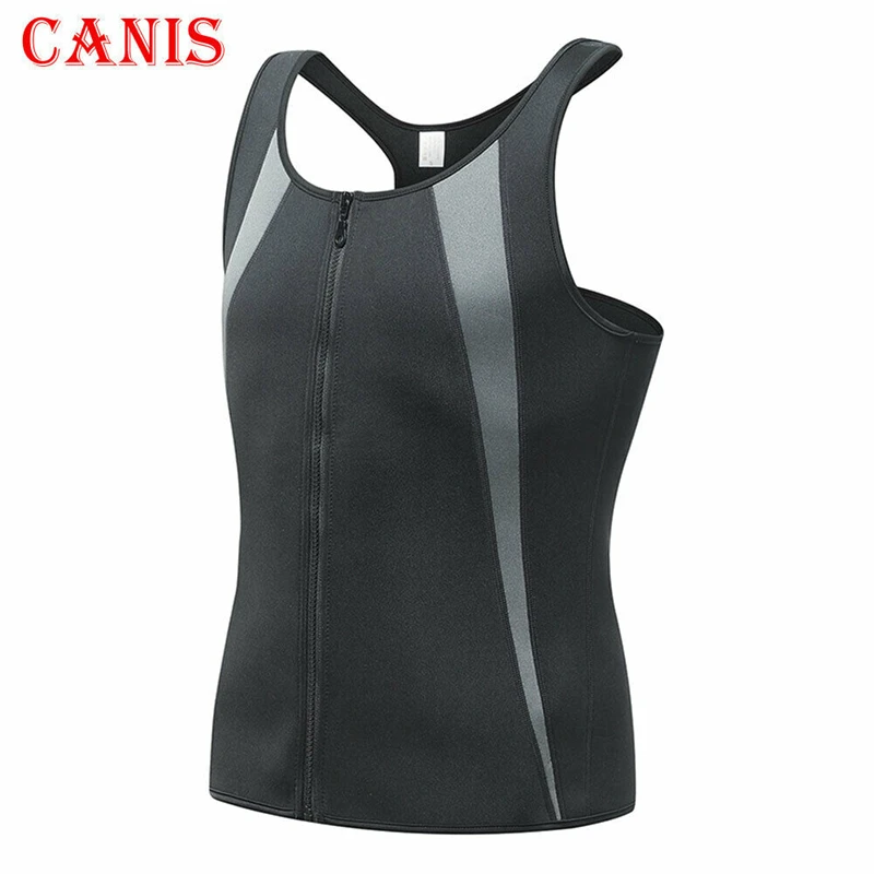M-3XL Shaper для тела для мужчин, на молнии, фирма, корректирующая одежда, облегающая футболка жилет для похудения, эластичный пояс, тренажер, плюс размер, одежда для спортзала, корсет XXXL
