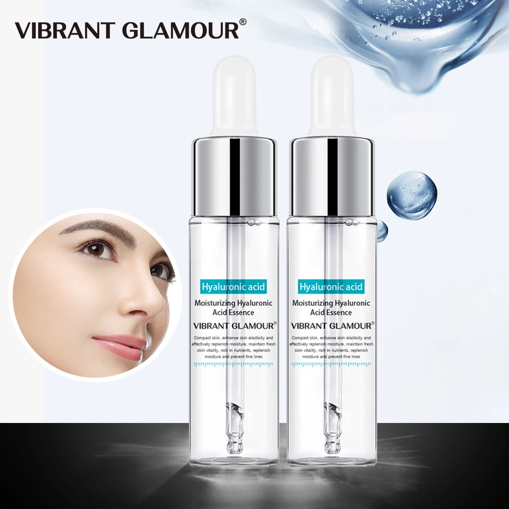 VIBRANT GLAMOUR-suero facial de ácido hialurónico, blanqueador, hidratante, reduce los poros, Control del aceite, antienvejecimiento, cuidado facial, 2 uds.
