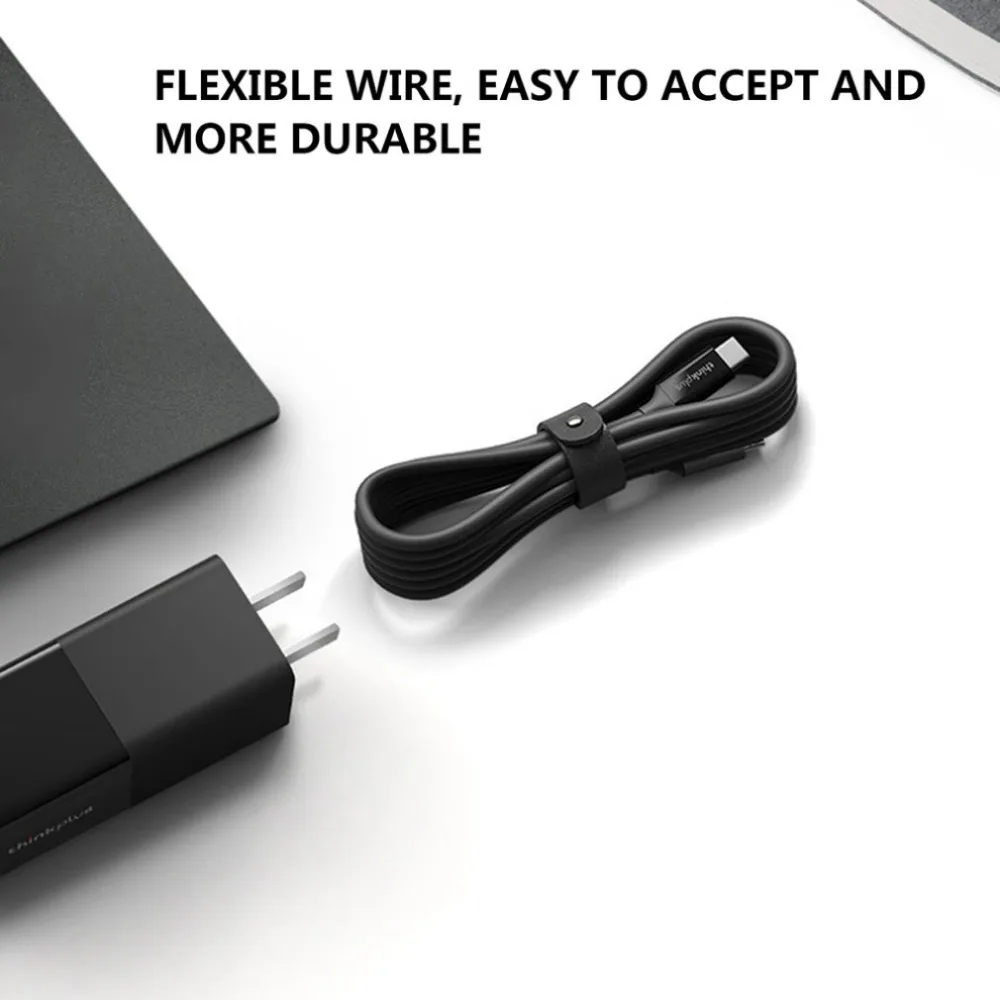 Lenovo Thinkplus type-C помада портативный адаптер питания зарядное устройство для ноутбука шнур питания X1 X280 T480S 65W X390/T490