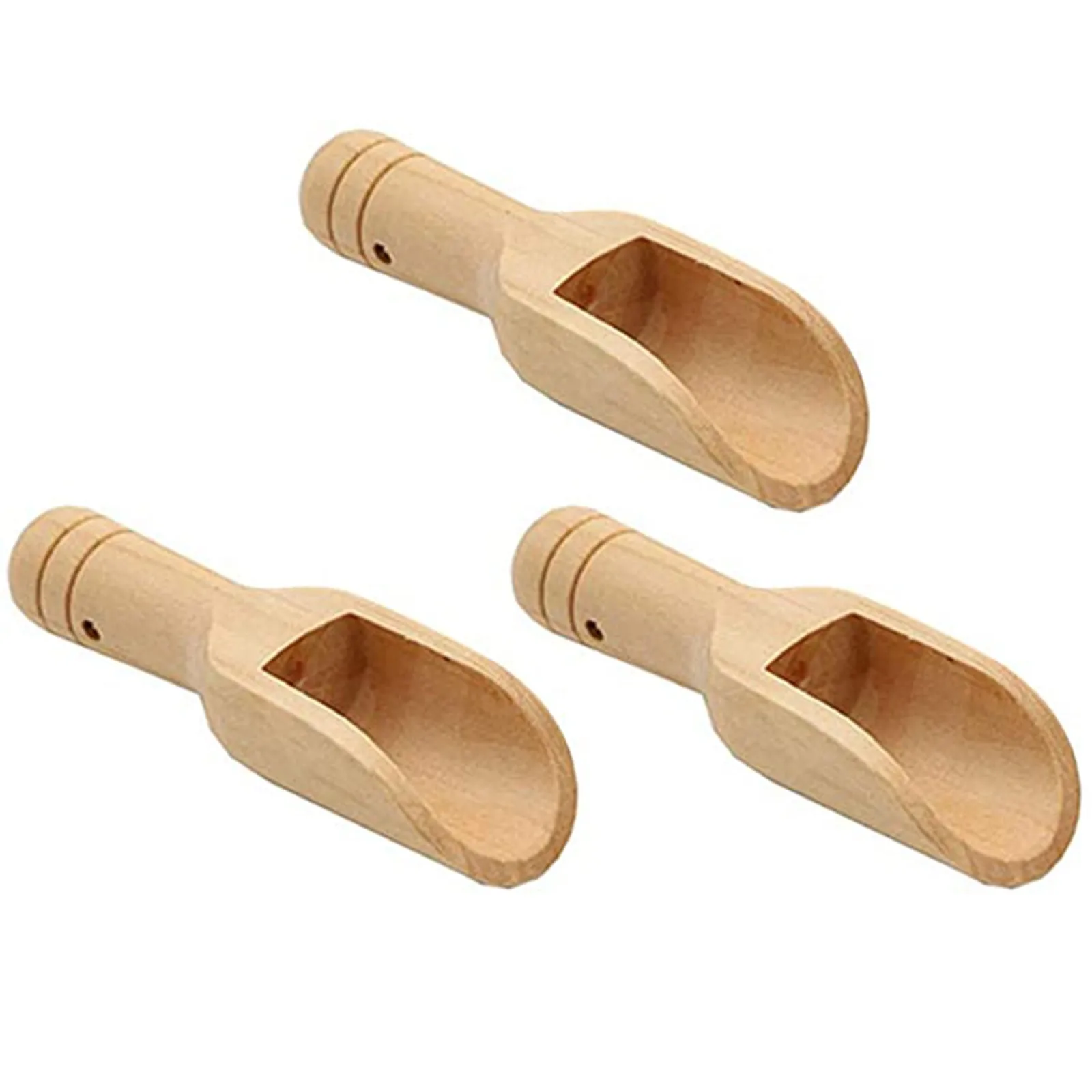 Cuchara pequeña de madera para sal, azúcar, café, Mini herramienta de cocina, 3 uds., producto en oferta, 2021