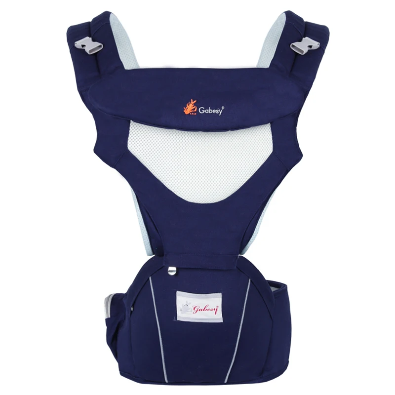 dark blue Honeylulu хлопковые Эргономичные рюкзаки-кенгуру для детей, слинг кенгуру для новорожденных, многофункциональная переноска для младенцев 3 в 1 - Цвет: dark blue