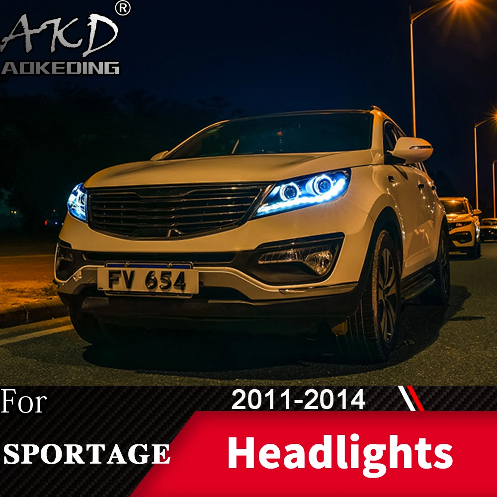 Головной фонарь для автомобиля Kia Sportage 2011- Sportage R головной светильник противотуманный светильник дневной ходовой светильник DRL H7 светодиодный Биксеноновая лампа автомобильные аксессуары