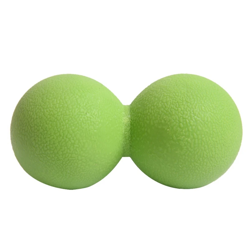 Арахисовый Лакросс массажные шары релиз TPE Нетоксичная кожа безопасности двойной мяч терапевтическая, для мышц напряжения тела фасции массажер - Цвет: Зеленый