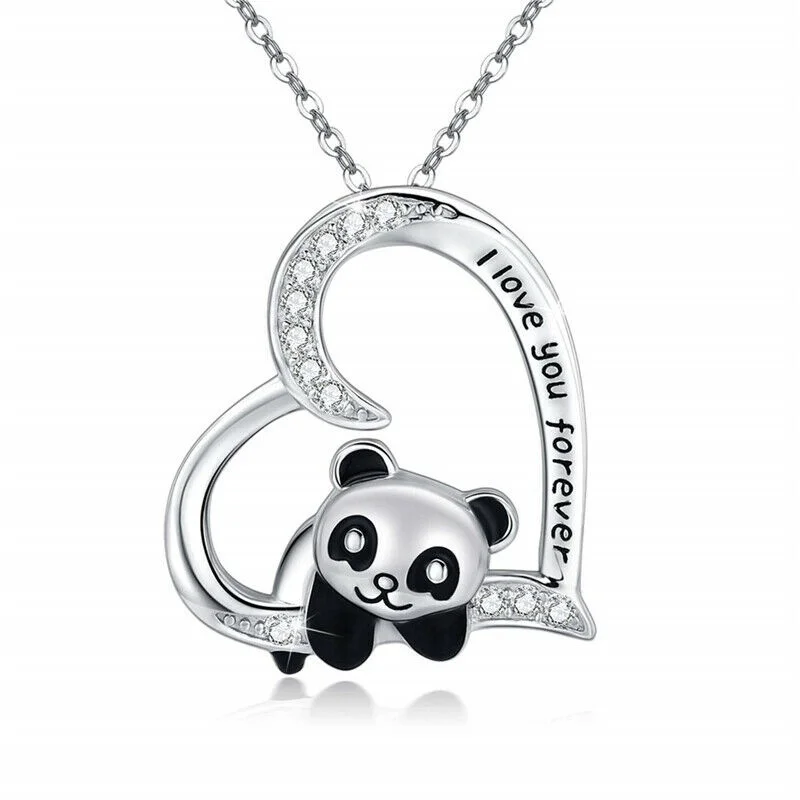 Ювелирные изделия подарок с надписью I Love You Forever милое сердце животное кулон