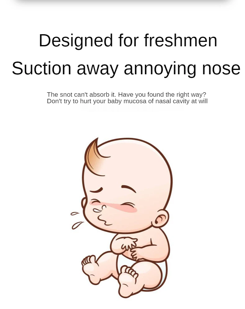Neonatal Infant Silicone Nasal Aspirator Pump Type Cold Nasal Mucus Cleaner Antibackflow Baby Nasal Aspirator Safe Vacuum Sucker