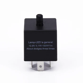 

LED Flasher Relay Electronic Lamp Plug and play Auto 12v Cf14 3 Pin Black Waterproof Durable 0.02A-20A
