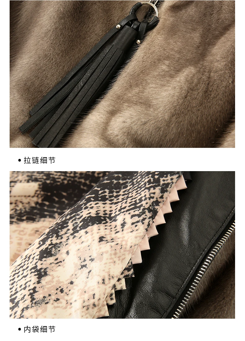 Winter Coat Women Real Fur Coat Women Clothes Short Mink Fur Coat Korean Rivet Parka Real Fur Abrigo Mujer 2018888 YY2228