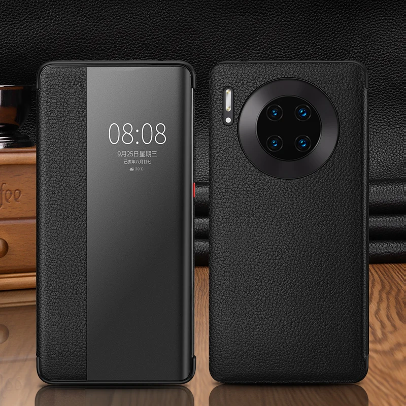 BuzzLee Smart Touch Sense чехол для телефона huawei Mate20 Mate20 Pro P30 P30 Pro Mate30 Mate30 Pro чехол из натуральной воловьей кожи