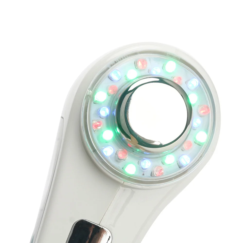 Günstig 1Mhz und 3Mhz Ultraschall Gesicht Massager 7 Farben LED Licht Gesichts Photon Ultraschall Therapie Hautpflege Körper Schlank anti Cellulite Schönheit