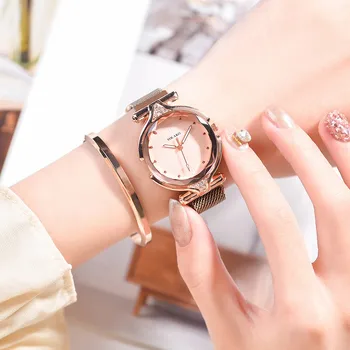 

Casual Women Watch Female Temperament Wrist Watch Romantic Starry Sky Alloy Bracelet Clasp Quartz Analog Watches zegarek damski