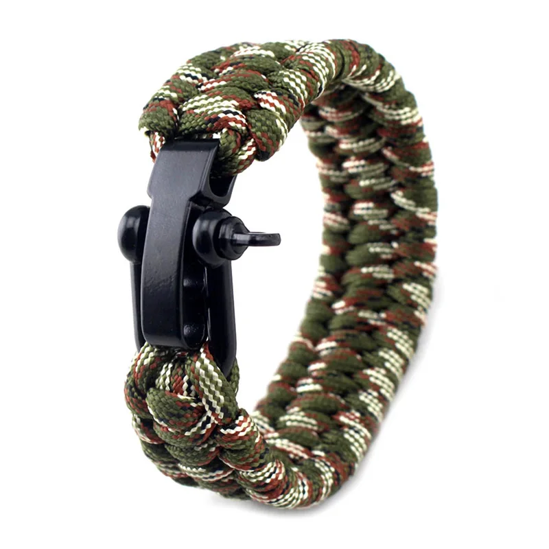 Кемпинговая веревка Paracord походные Тактические выживания плетеное оборудование для кемпинга спасательный Зонт веревка плетеные браслеты парашютный шнур