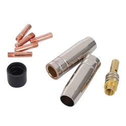 Embouts de Contact de buse de soudage Mig 15Ak, ensemble de 9 pièces, 0,8x25mm M6 support de connecteur de gaz Ad068 + 