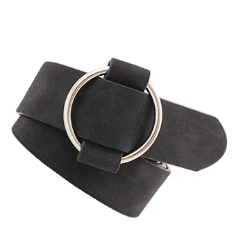 

New Fashion womens round casual ladies belts for jeans belts without buckles leather belt high quality