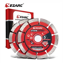 

EZARC 5'' & 4.5'' 2pcs ​Diamond Blade Segmented Diamond Saw Blades for Angle Grinder Stone Blade Cutting Concrete Srick Block