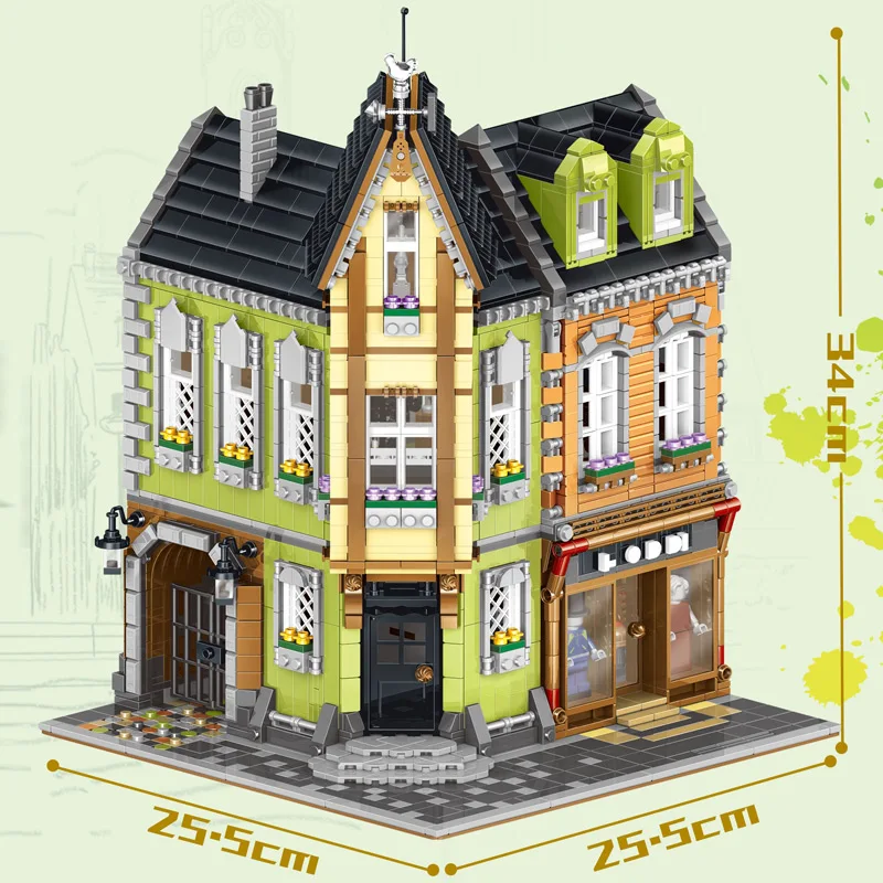 Мпц 4030 шт. город Streetview серии brickAtive старого паб модель здания Наборы