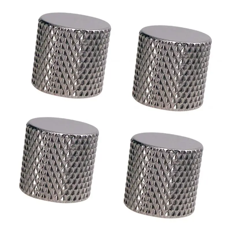 Black Metal Guitar Volume Tone Control Knob Switch Tip Knob Cap