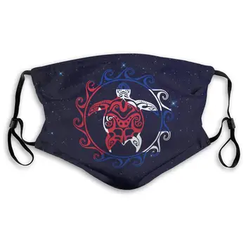 

Cuba Flag Sun Sea Turtle Anti Dust Half Face Mouth Mask with PM2.5 Filters 5 Layers of Protection for Men Women Black