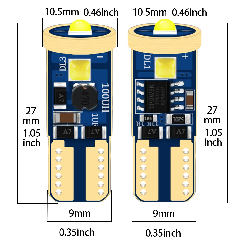 100-200 шт T10 W5W 194 Автомобильная Лампа 3030SMD 3LED Canbus Автомобильная дверь номерного знака для чтения стояночного положения внутренний багажник светильник белый