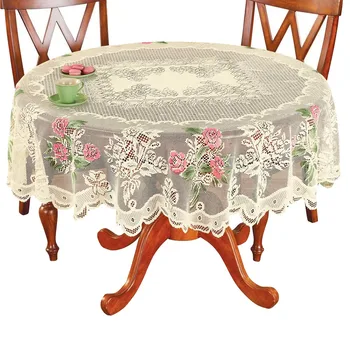 

Lace Floral Tablecloth Multipurpose Wedding Party Home Restaurant Tablecloth HFing