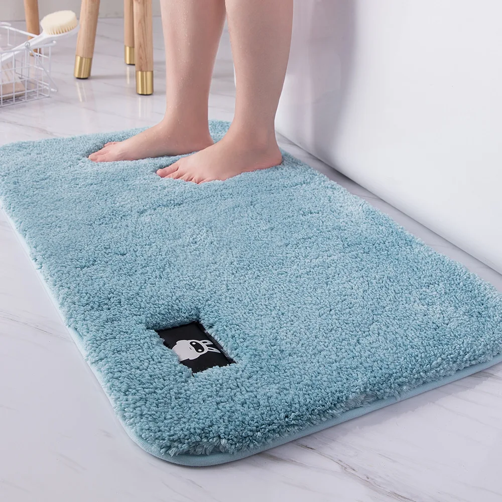 Cotton Fiber Non-Slip Bath Mats Bathroom Carpet, Super Absorbent Rugs  Bathtub Floor Mat Doormat For Shower Room Toilet 5 Sizes - AliExpress