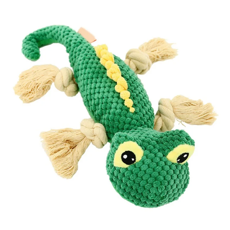 Corduroy Dog Toys For Small Large Dogs Plush Lizard Shape Dog Puppy