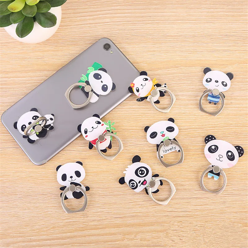 

Panda Bear Cute Animal Mobile Phone Stand Holder Finger Ring Smartphone Cartoon Holder Stand For Xiaomi Huawei All Phone
