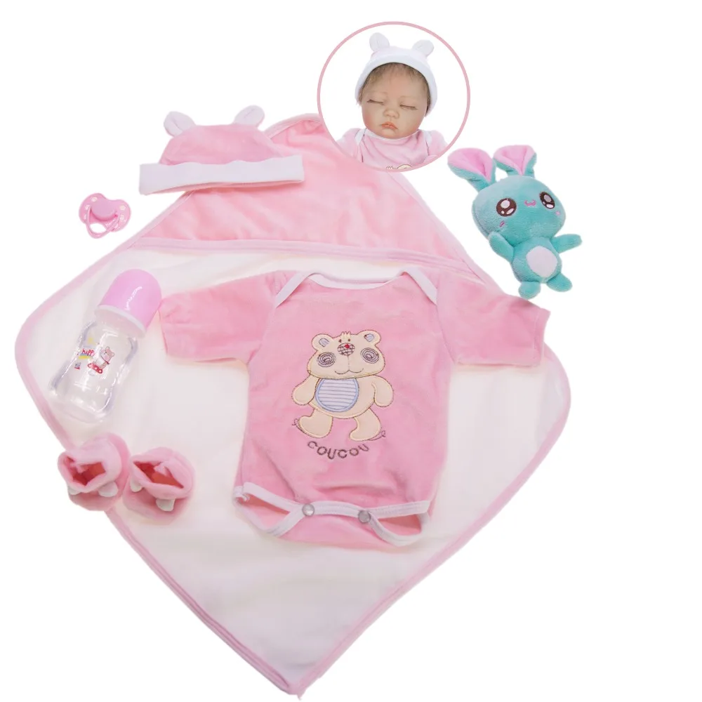 NPKDOLLS Bebe reborn 1" 43 см мягкая ткань тела силиконовые куклы игрушки для детей подарок настоящие живые куклы для новорожденных boneca reborn