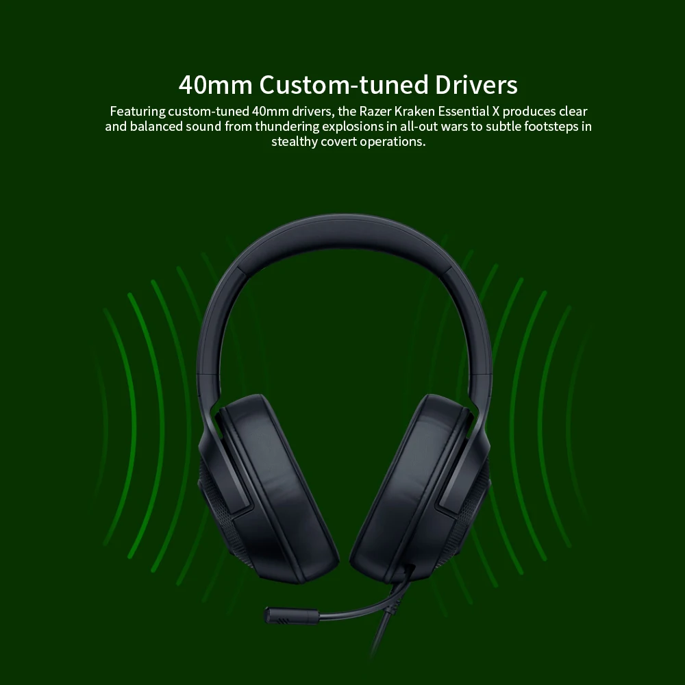 Razer Kraken эфирные X Игровые наушники 7,1 объемный звук ультра-легкий гибкий кардиоидный микрофон