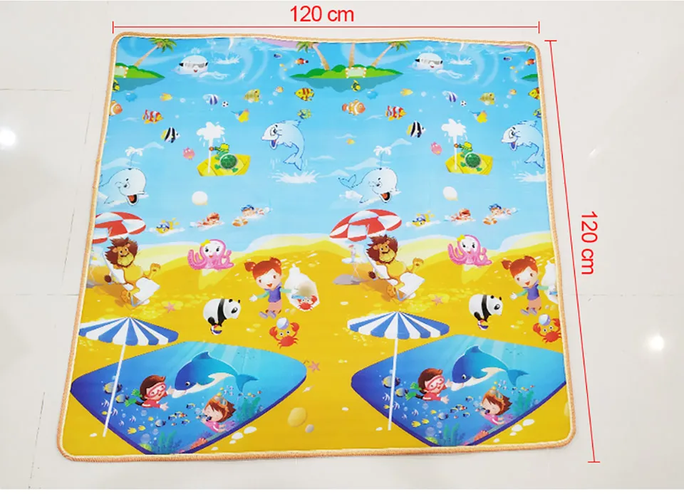 IMBABY Baby Play Mat Thick Crawling Mat Infants Puzzles Mat Cute Cartoon for Children Game Pad For Infants Educational Soft Mat