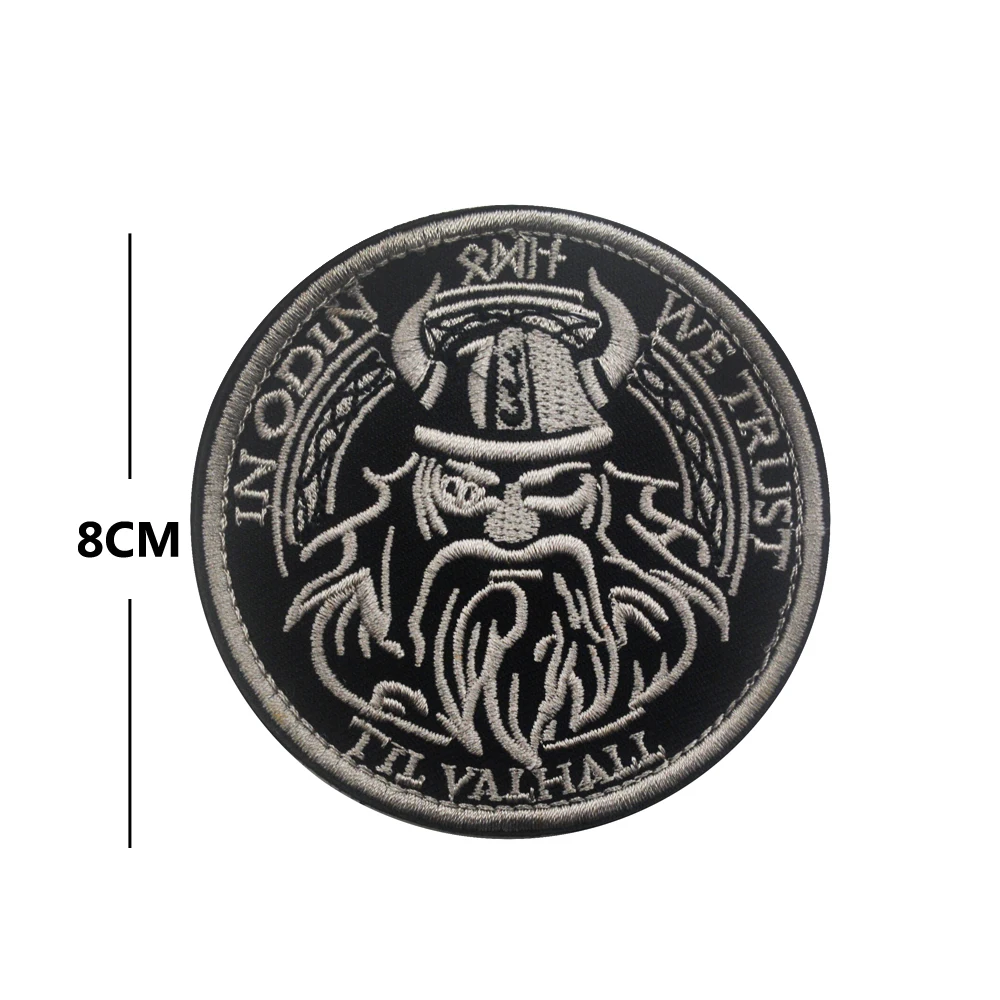 vikings white Ворон символ Одина Unicursal Valknut Valhalla тактические Викинги боевой патч Blackbird Sun эмблема военный значок аппликация патч - Цвет: vikings white