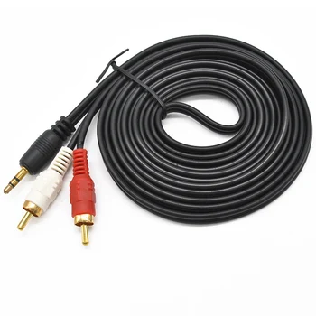 

3 Meters Easy Apply Durable Stereo 3.5mm Vedio Stable Transmission Extension Jack Black Audio Cable