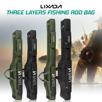 

Lixada Fishing Bag Portable Folding Carp Fishing Rod Reel Bait Tackle Tool Carry Case Carrier Travel Bag Storage Pack For Pesca