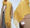 Winter Scarf Women Cashmere Warm Pashmina Solid Foulard Female Scarves Wraps Thick Soft Bufanda Big Tassels Shawl Long Stole ► Photo 1/6