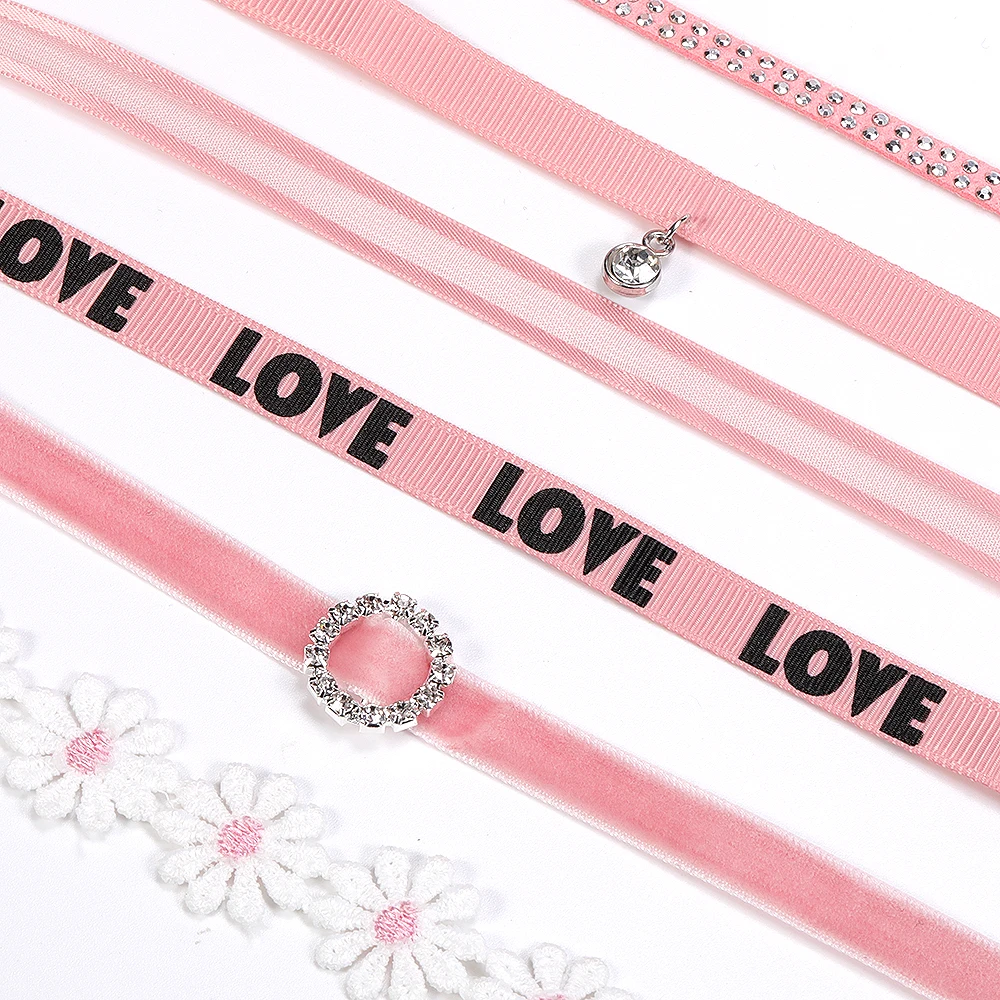 Flower Choker Necklaces Set (27)