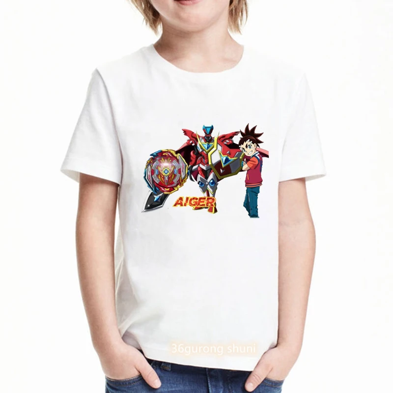 2021 hot sale boys t-shirt anime cartoon Beyblade Burst Evolution printed youth tshirt fun kids clothes summer white shirt tops roblox t shirt