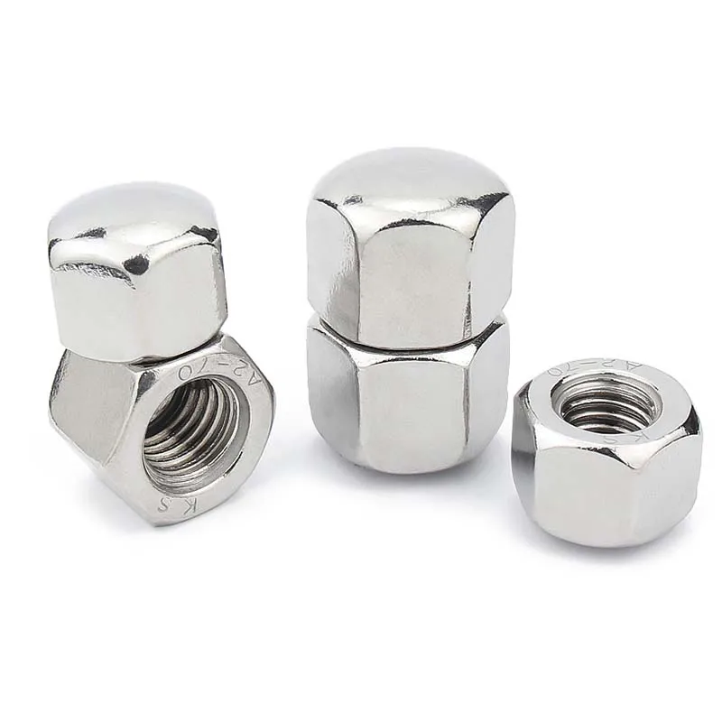 M6 6mm STAINLESS STEEL A2 HEXAGON CAP NUTS FOR BOLTS & SCREWS A2 304 DIN 197 