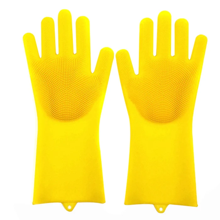 Волшебные перчатки для мытья посуды, силиконовый скруббер, Нескользящие кухонные перчатки для мытья посуды, для домашней уборки, DEC889