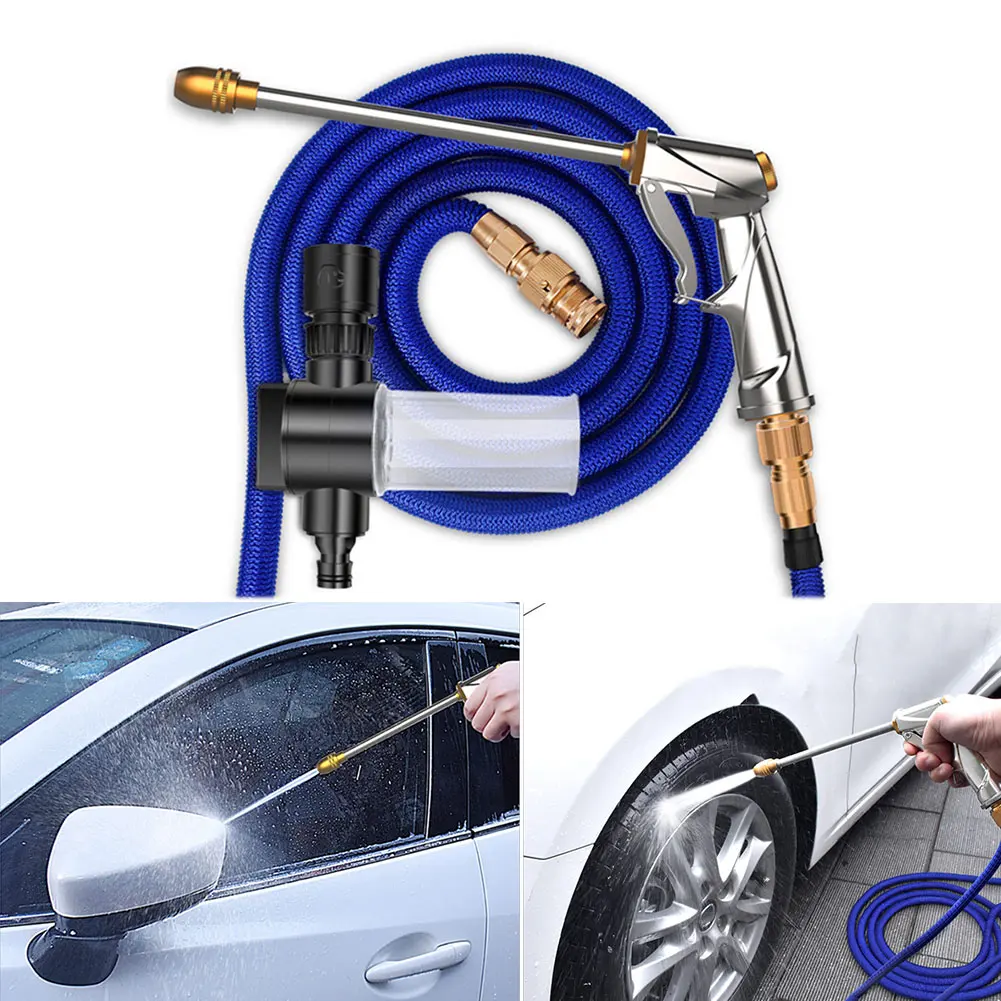

Garden Spray Nozzle with Hose High Pressure Grip Sprayer for Car Washing Plants Watering XH8Z