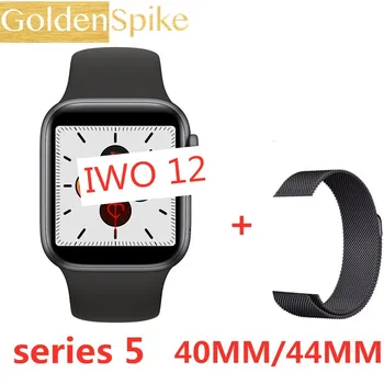 

GOLDENSPIKE Watch 5 IWO 12 Bluetooth Smart Watch 1:1 SmartWatch 40mm 44mm Case for Apple iOS Android phone Heart Rate PK IWO 11