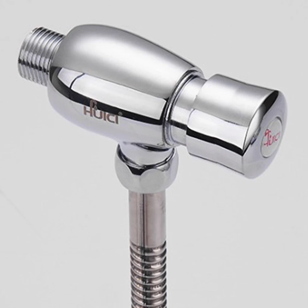 Alloy Copper Delay Toilet Push Flush Valve Surface Mounted Flusher