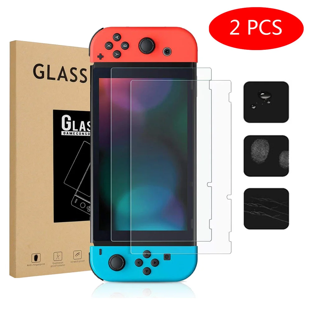 2 шт Защитные пленки для Nintendo Switch защитная пленка из закаленного стекла Защитная s