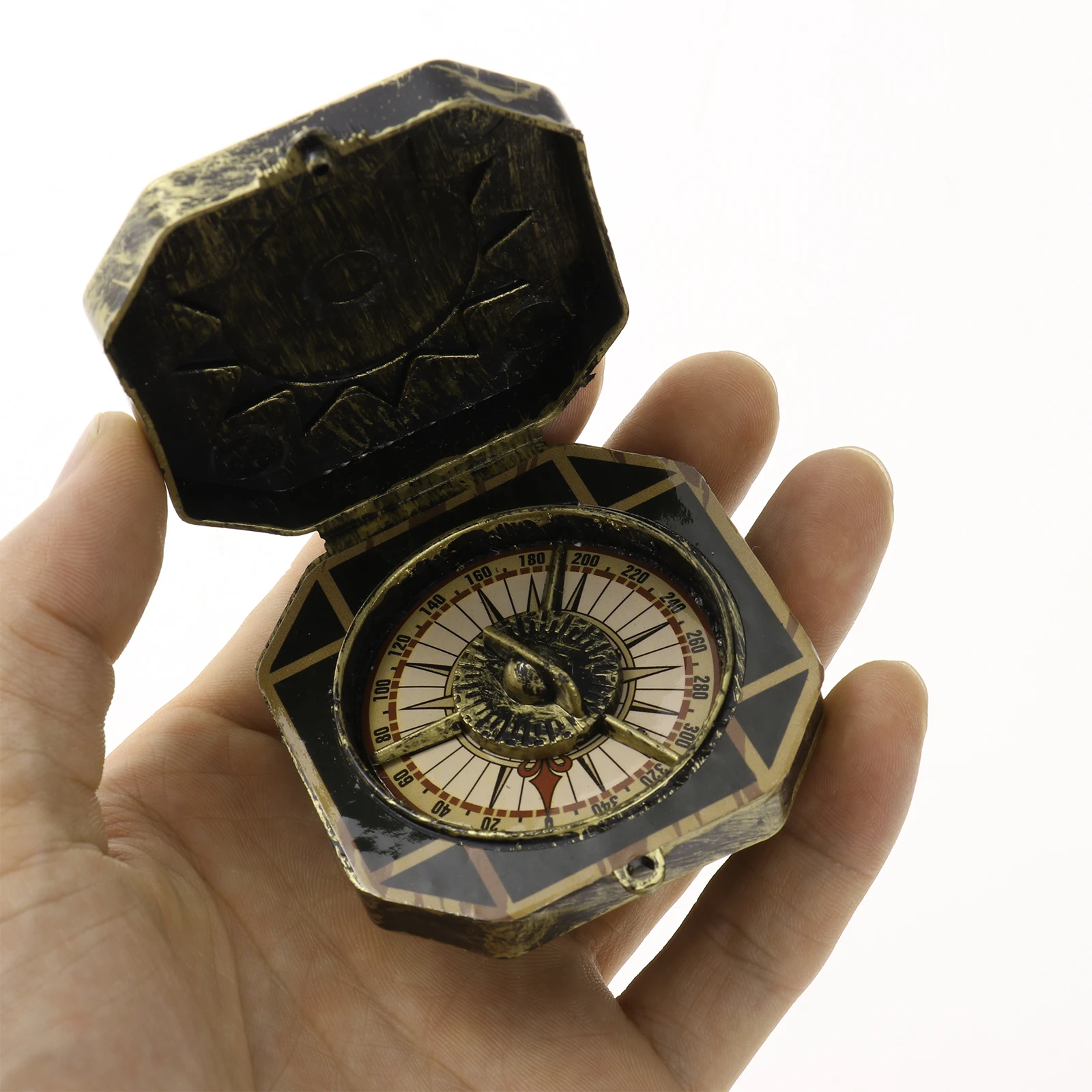 DIY Child Pirate Patch with Skull Telescope Compass Treasure Box Dress Up Prop Captain Toy Set Halloween Theme Party Decoration kids pirate toy set