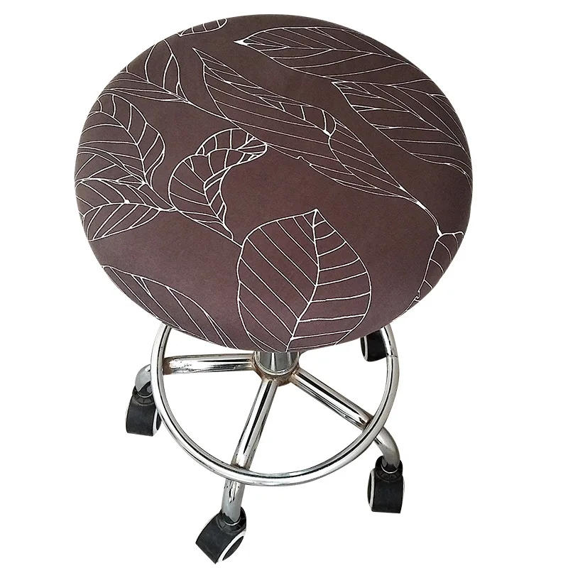 Мягкий круглый чехол для стула, эластичный чехол для сиденья, домашний чехол для кресла, круглый стул, барный стул с цветочным принтом - Цвет: B11